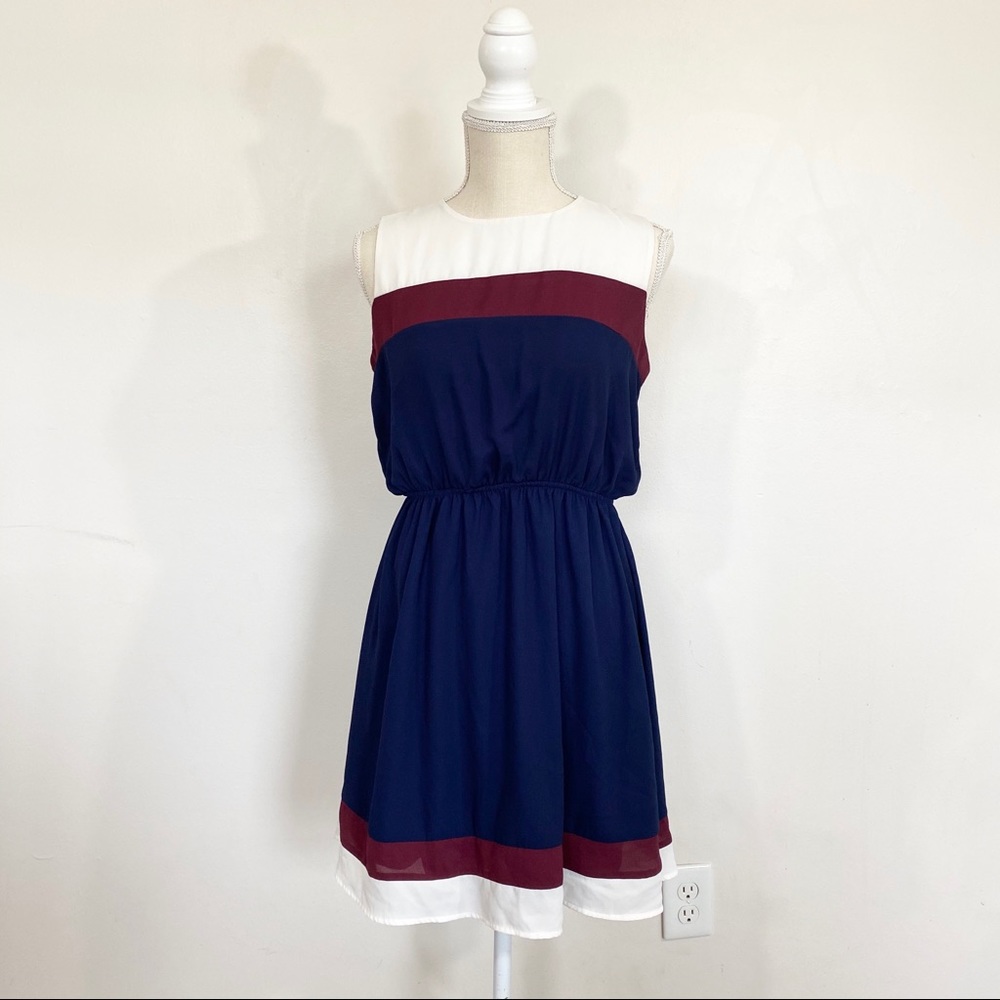 Monteau Navy Blue Sleeveless Dress Size Medium